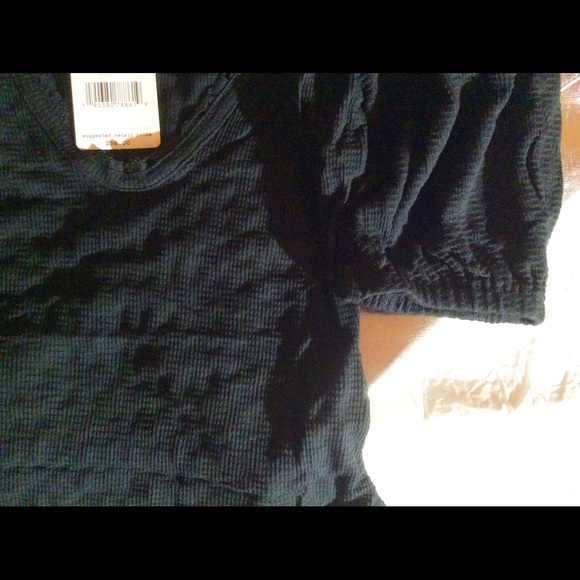 FREE PEOPLE ST JAMES Tee NWT SZ SM BLK - Picture 7 of 7